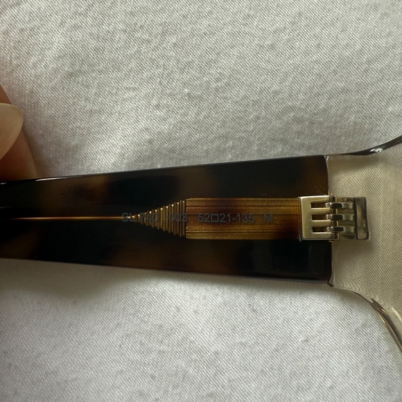 YSL / SAINT LAURENT SUNGLASSES SL 740 TRANSPARENT CREAM, AND BROWN HAVANA - Picture 4 of 6